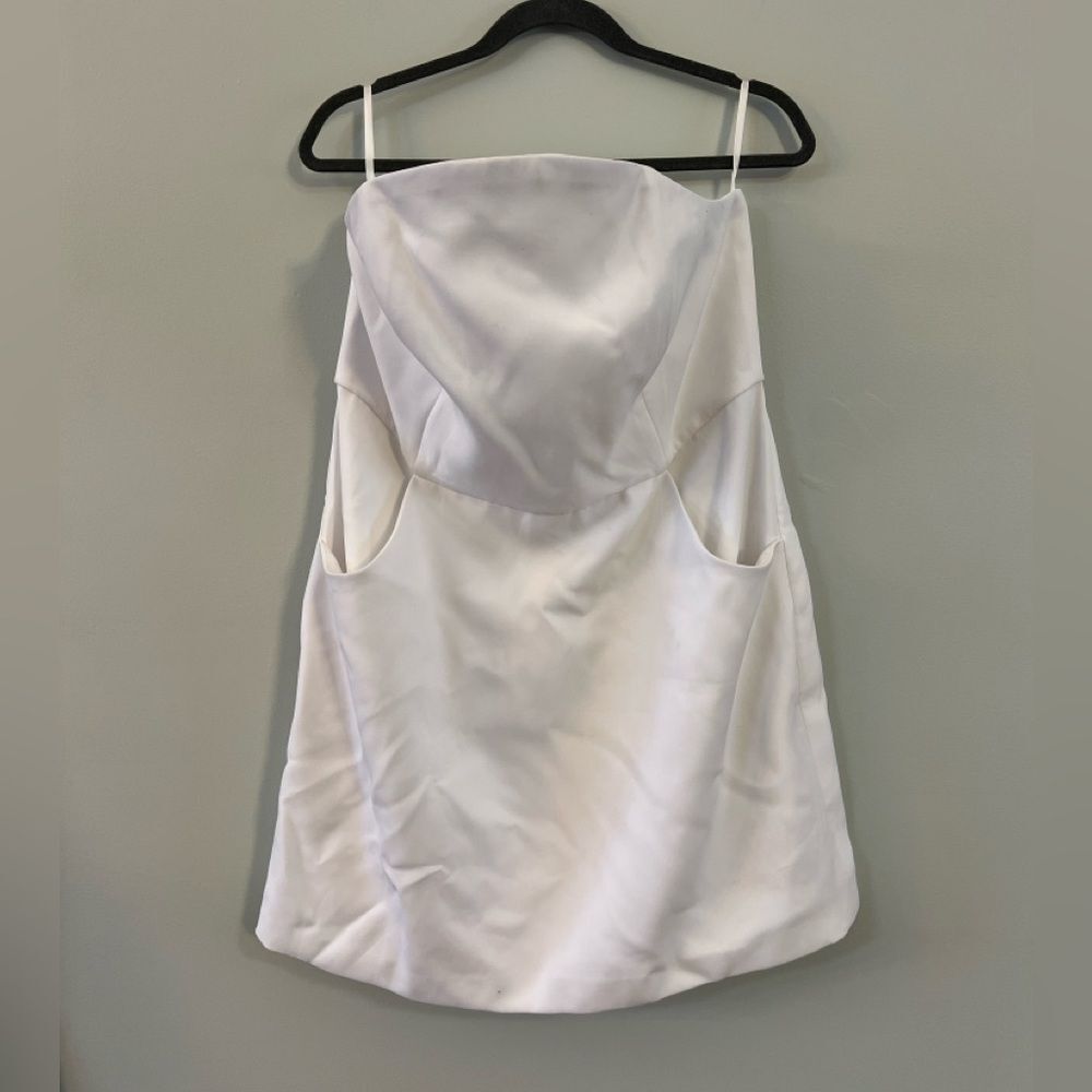 NWT Eloquii Sz 14 White Strapless Wedding Prom HoCo Formal Rush Dress